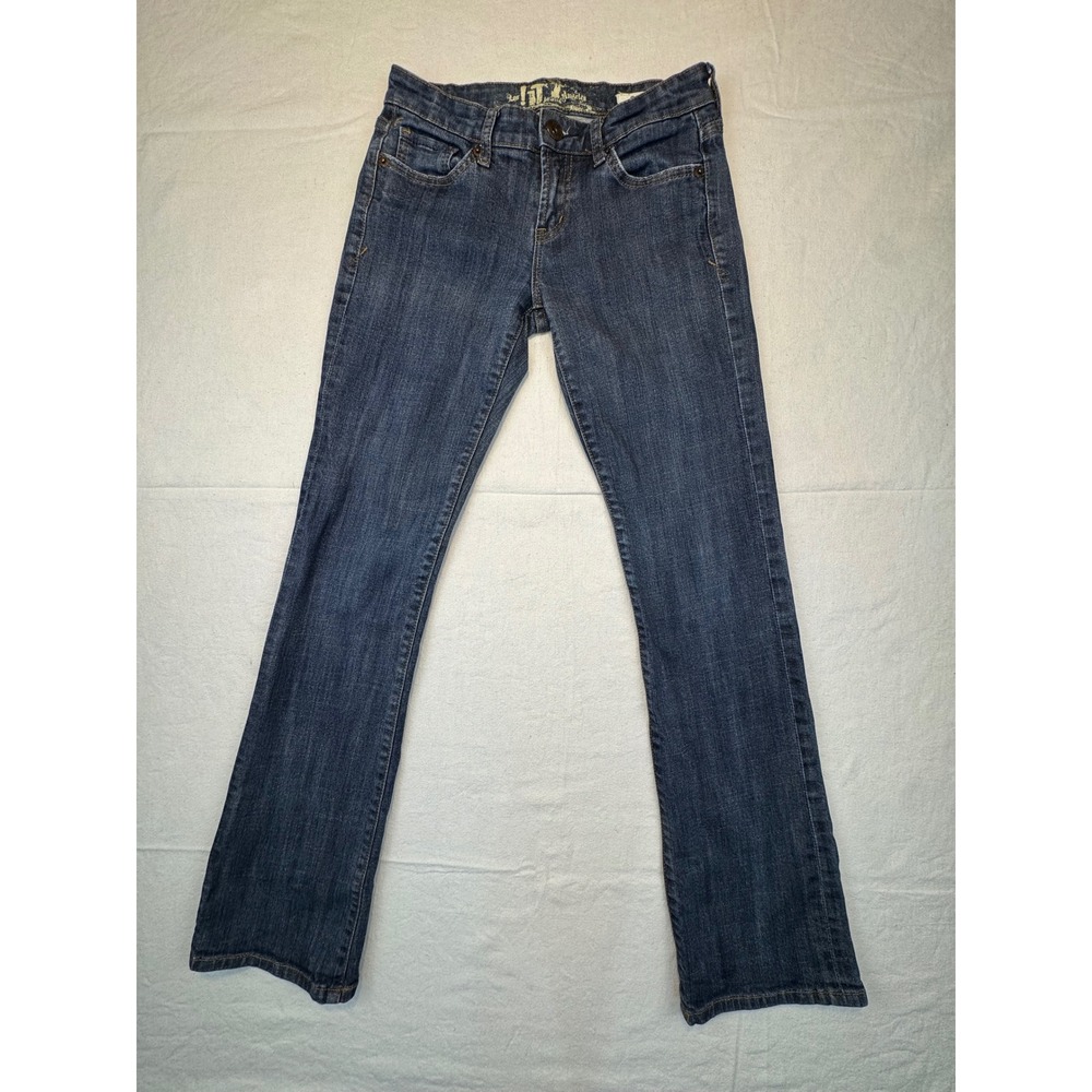 Los !T Jeans Star Bootcut Women Size 27 Blue Low Rise Dark Wash Denim - Picture 2 of 14